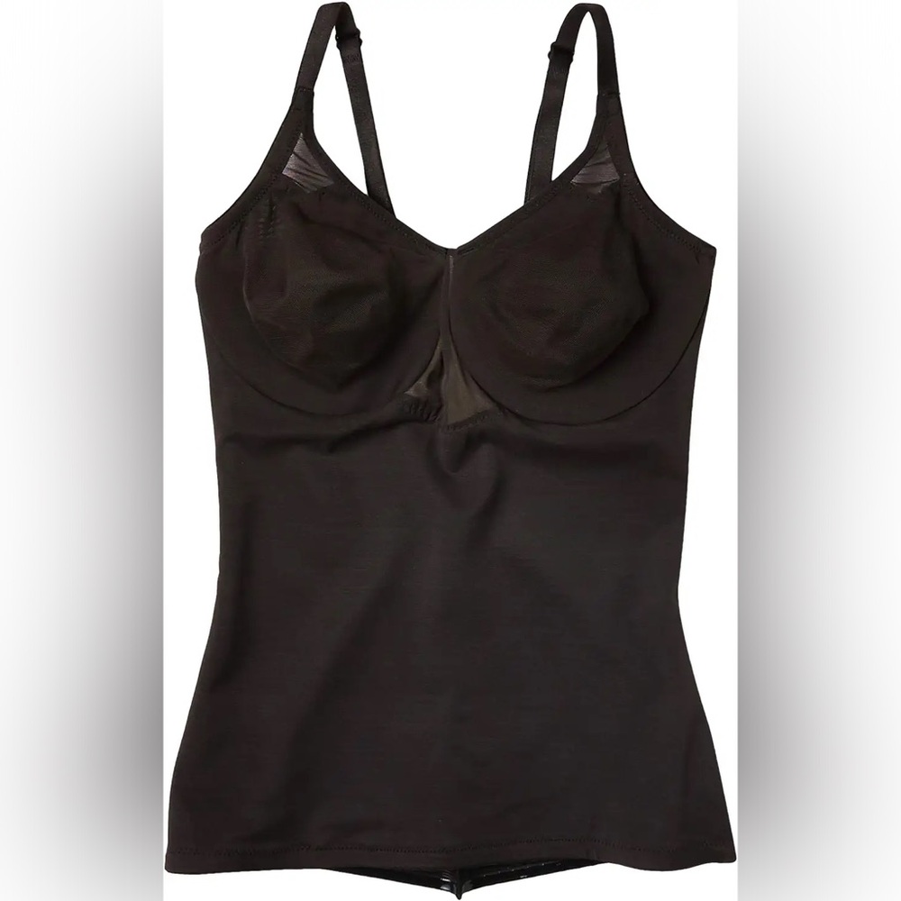 Miraclesuit Shapewear Extra Firm Sexy Sheer Shaping Underwire Camisole Black 36B